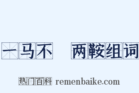 一马不鞁两鞍组词是什么意思的图片